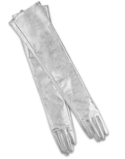 Bea Long Metallic Leather Gloves