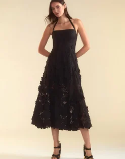 Blooming Lace Halter Dress