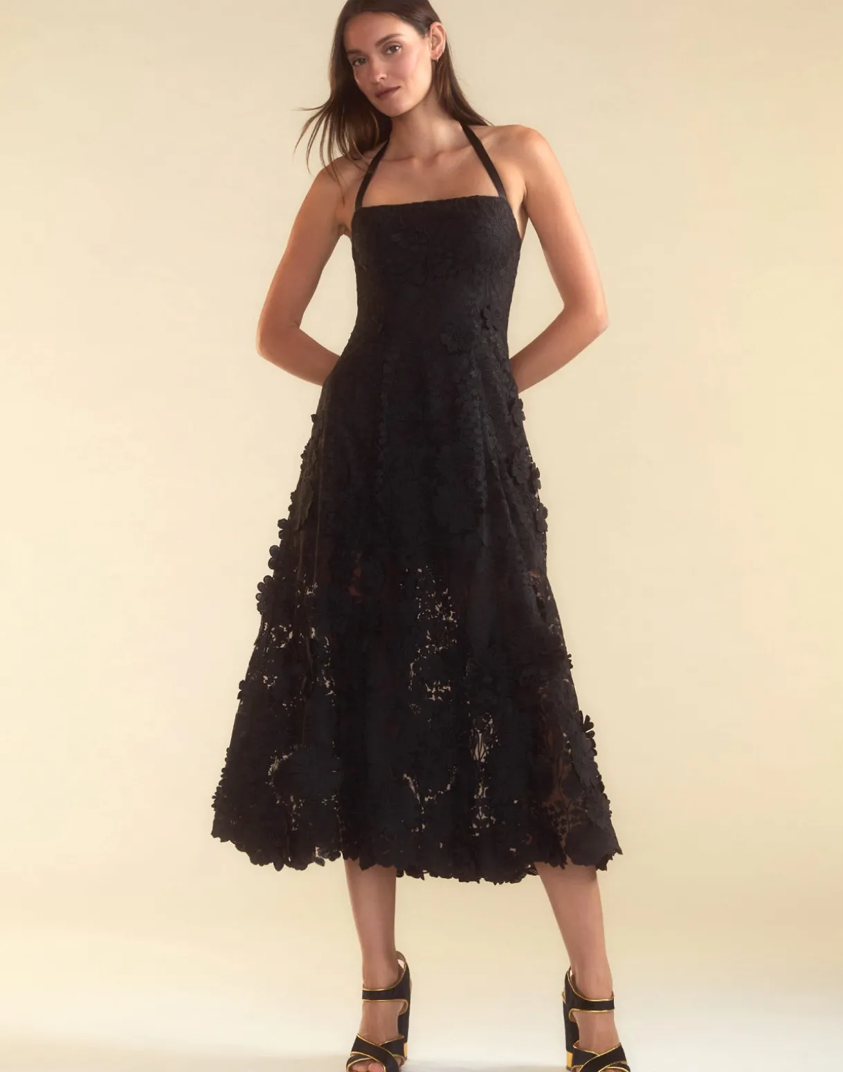 Blooming Lace Halter Dress