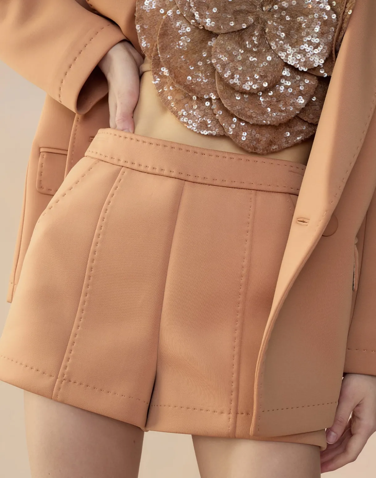 Bonded Pick Stitch Shorts