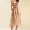 Buckle Up Silk Organza Dress