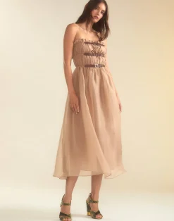 Buckle Up Silk Organza Dress