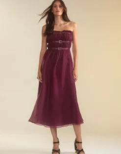 Buckle Up Silk Organza Dress