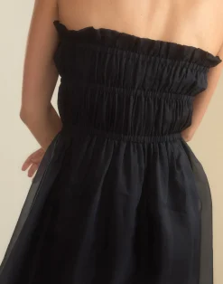 Buckle Up Silk Organza Dress