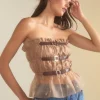 Buckle Up Silk Organza Top