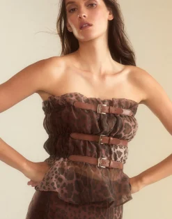 Buckle Up Silk Organza Top
