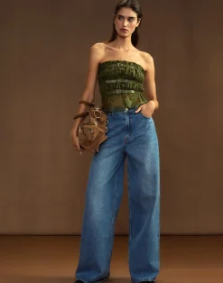 Buckle Up Silk Organza Top