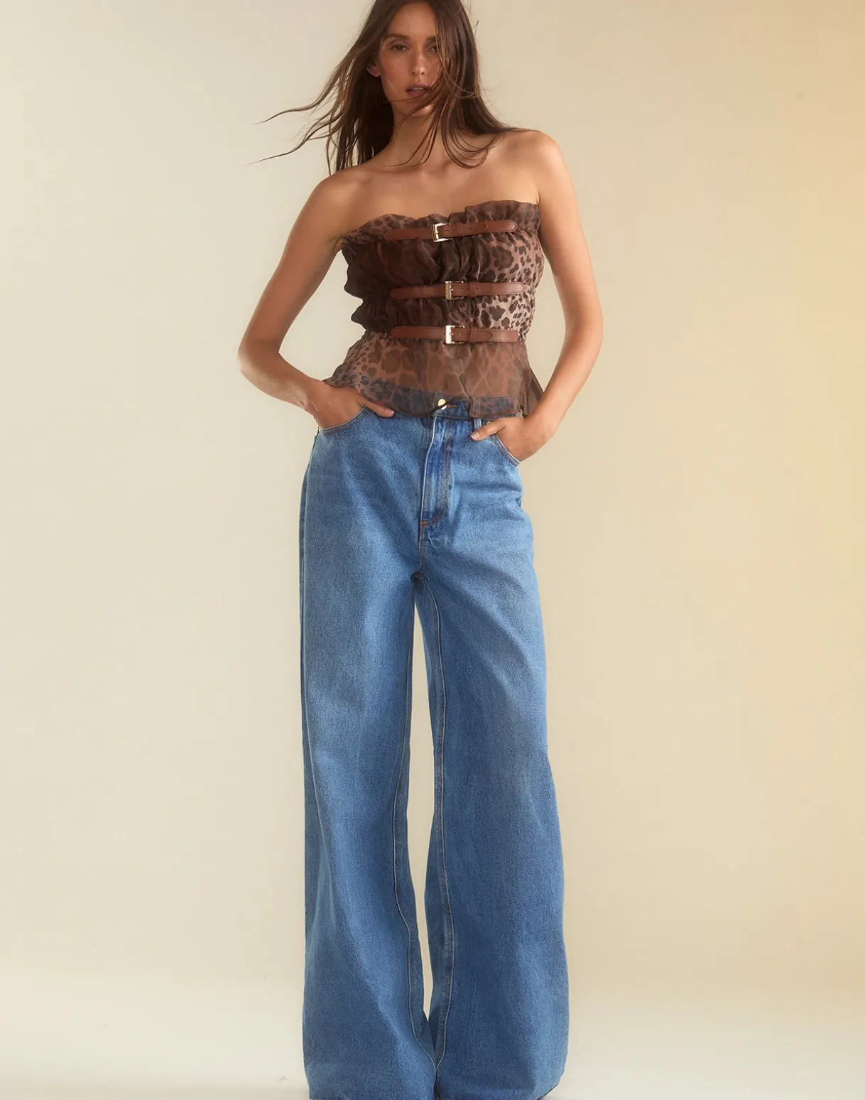 Buckle Up Silk Organza Top