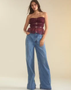 Buckle Up Silk Organza Top