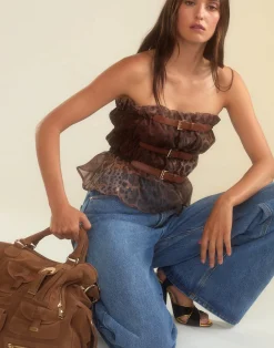 Buckle Up Silk Organza Top