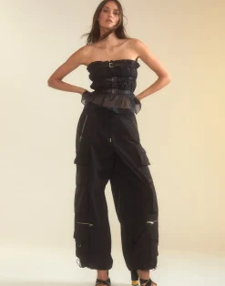 Buckle Up Silk Organza Top
