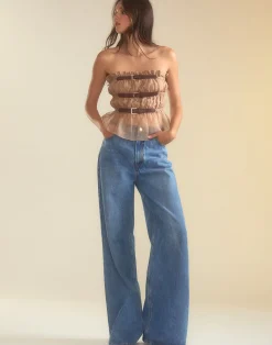 Buckle Up Silk Organza Top