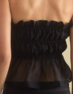 Buckle Up Silk Organza Top
