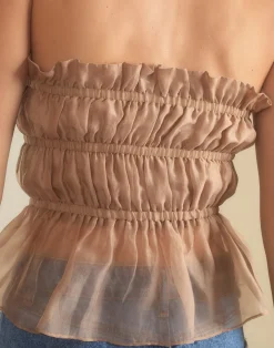 Buckle Up Silk Organza Top