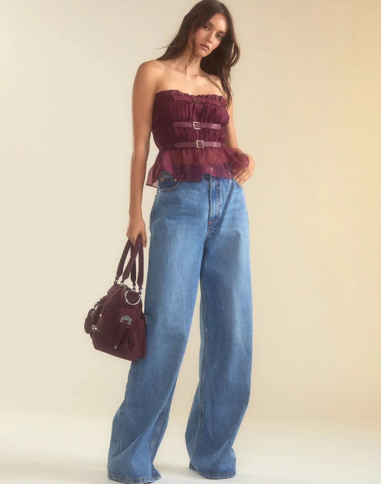 Buckle Up Silk Organza Top