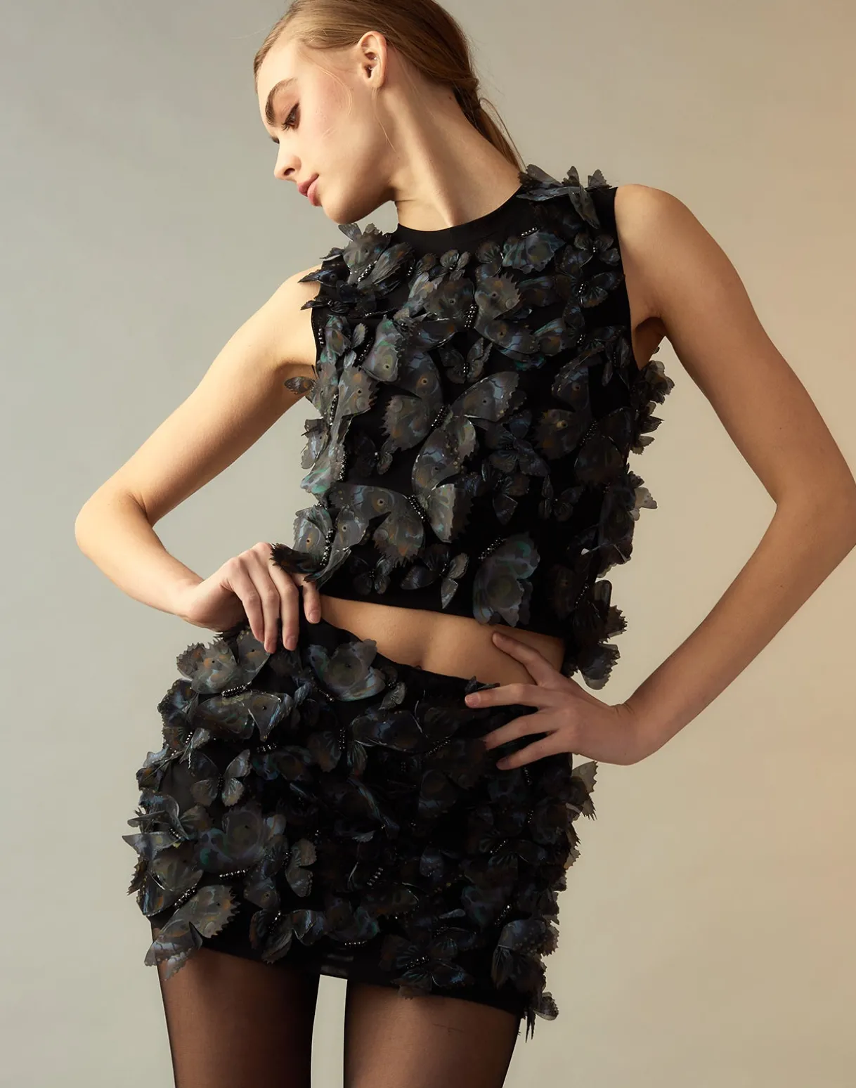 Butterfly Appliqué Skirt