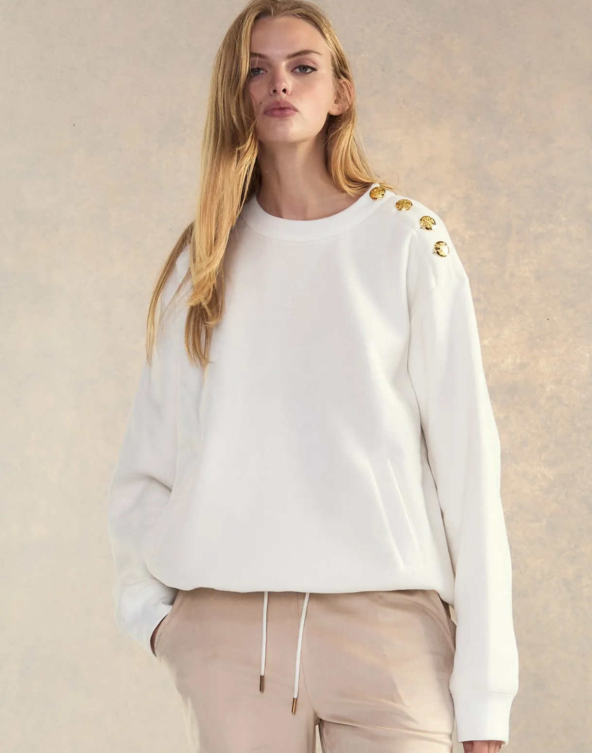 Button Up Sweatshirt