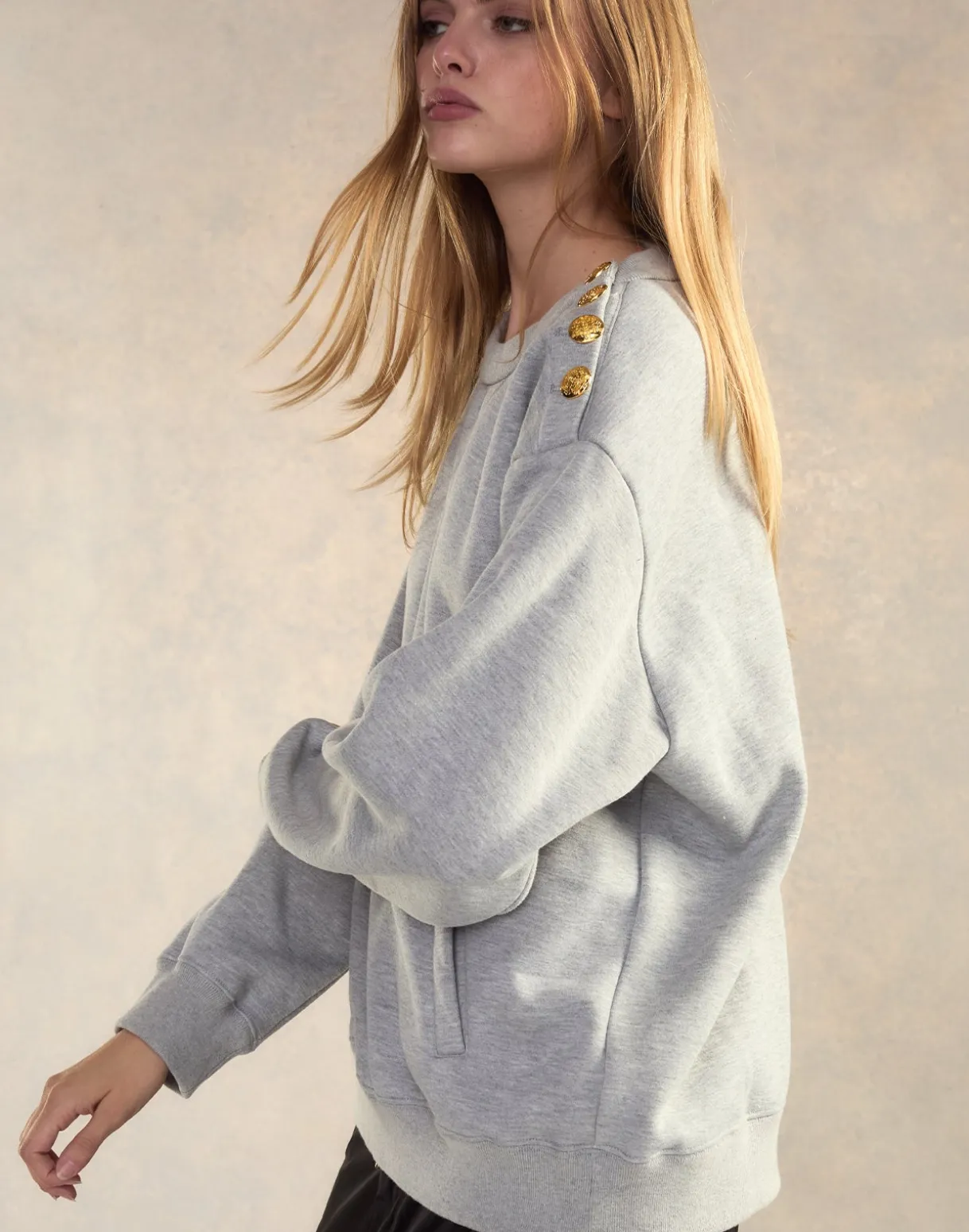 Button Up Sweatshirt