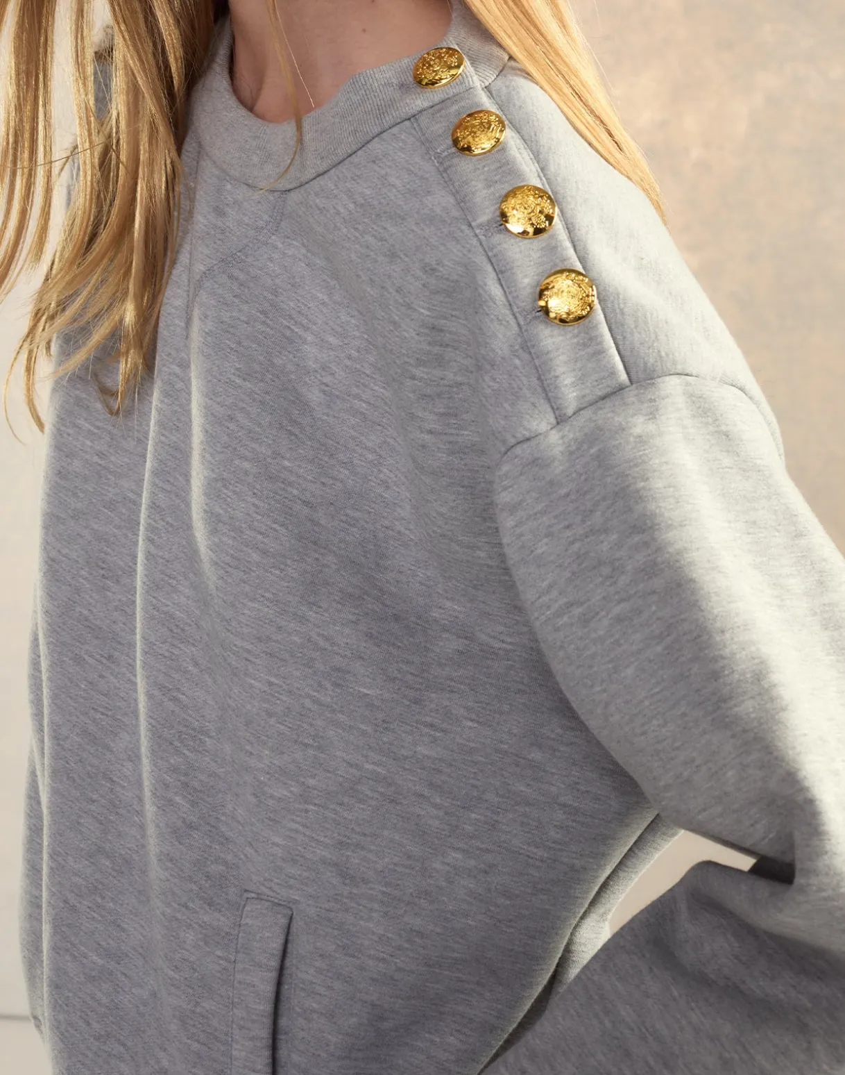 Button Up Sweatshirt