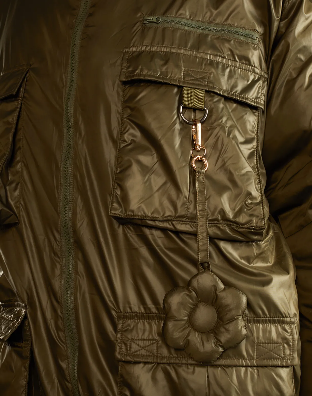 Cargo Pocket Puffer Coat