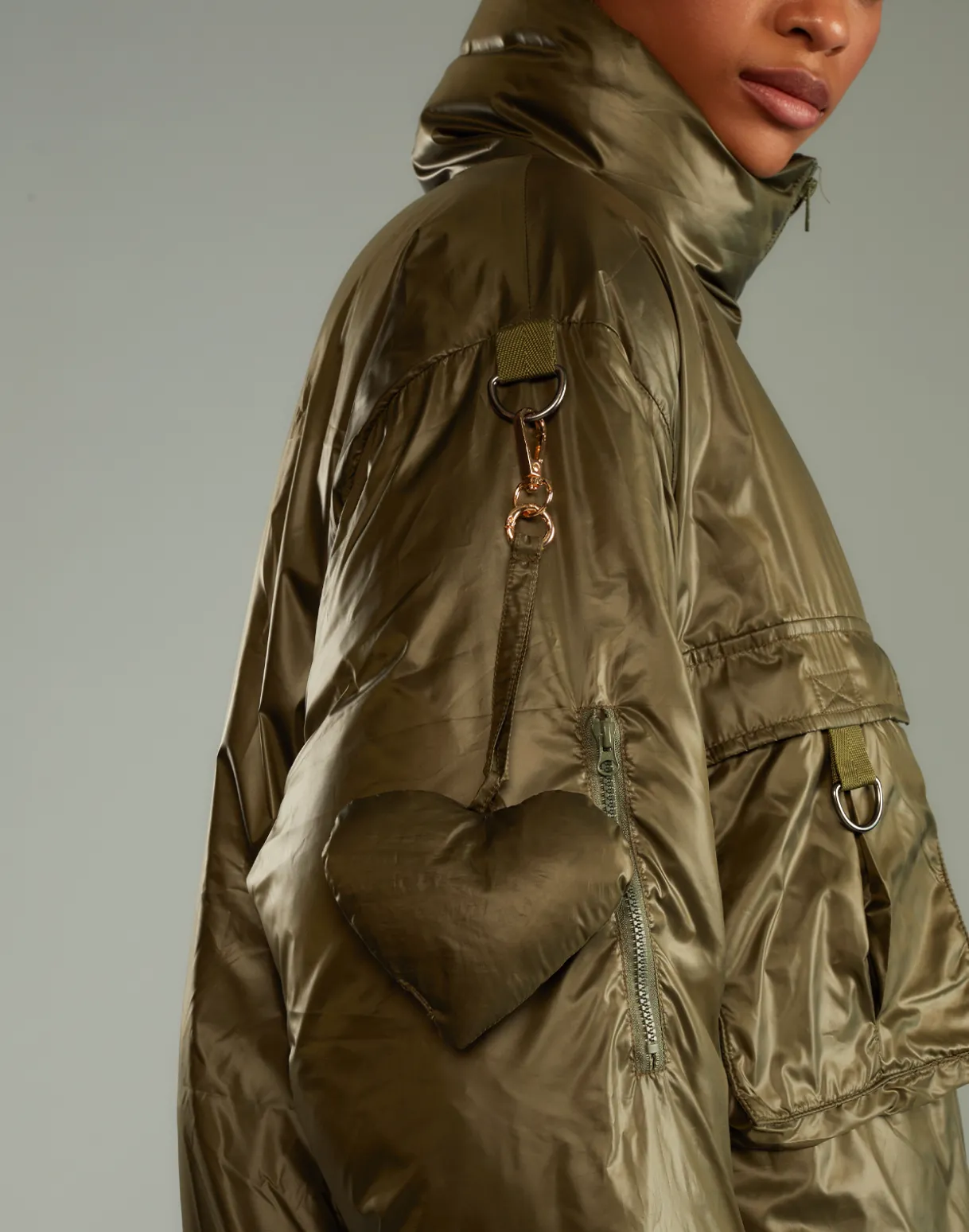 Cargo Pocket Puffer Coat