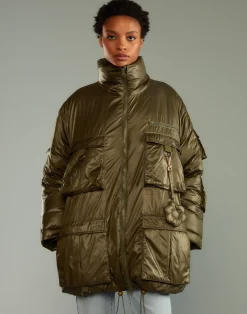 Cargo Pocket Puffer Coat