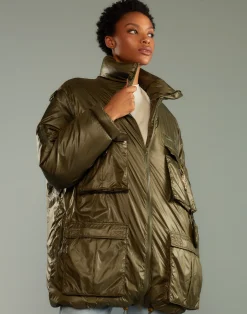 Cargo Pocket Puffer Coat