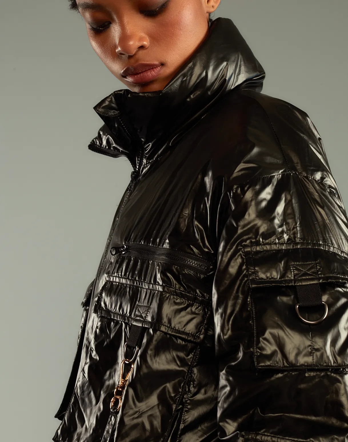 Cargo Pocket Puffer Coat