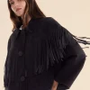 Carrie Cropped Fringe Suede Jacket