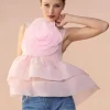 Chloe Organza Flower Top