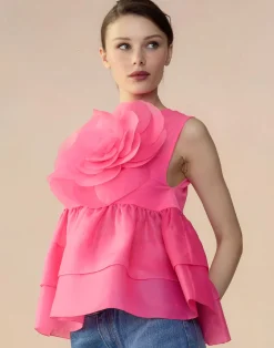 Chloe Organza Flower Top