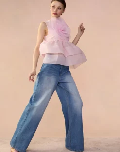 Chloe Organza Flower Top