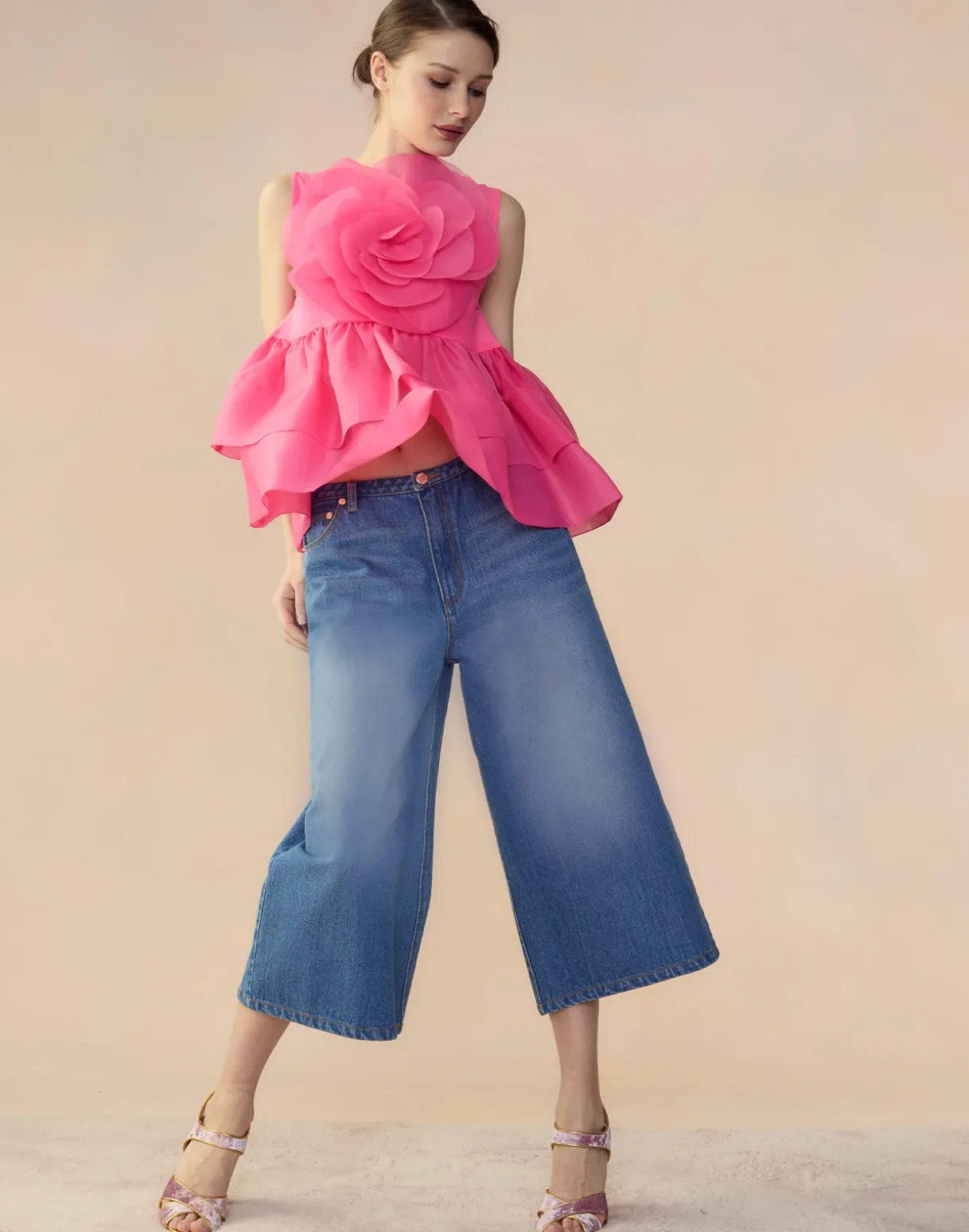 Chloe Organza Flower Top