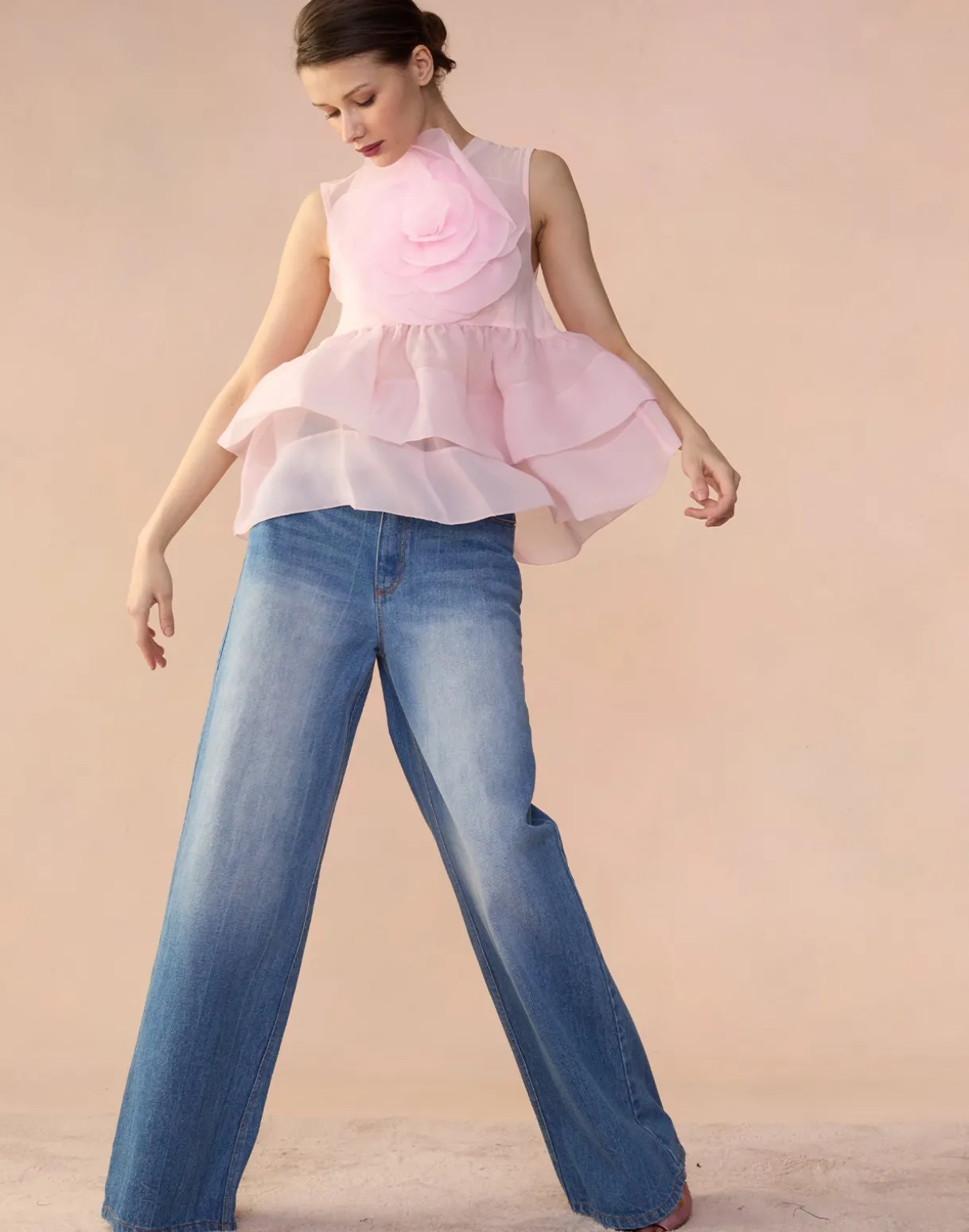 Chloe Organza Flower Top