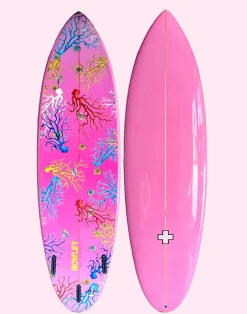 Custom 7' Surfboard - Gradient Corals