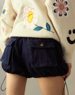 Denim Cargo Shorts