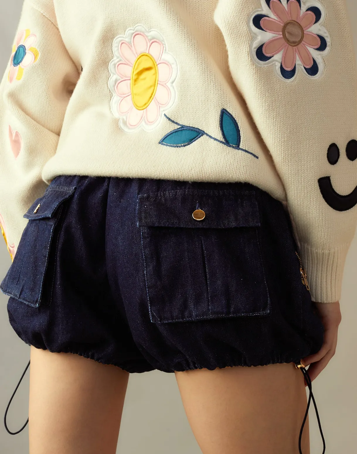Denim Cargo Shorts