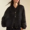 Downtown Quilted Bomber Jacket