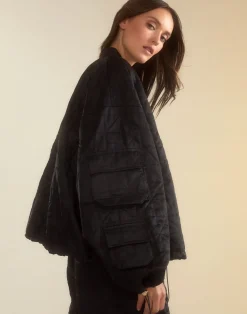 Downtown Quilted Bomber Jacket