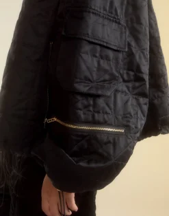 Downtown Quilted Bomber Jacket