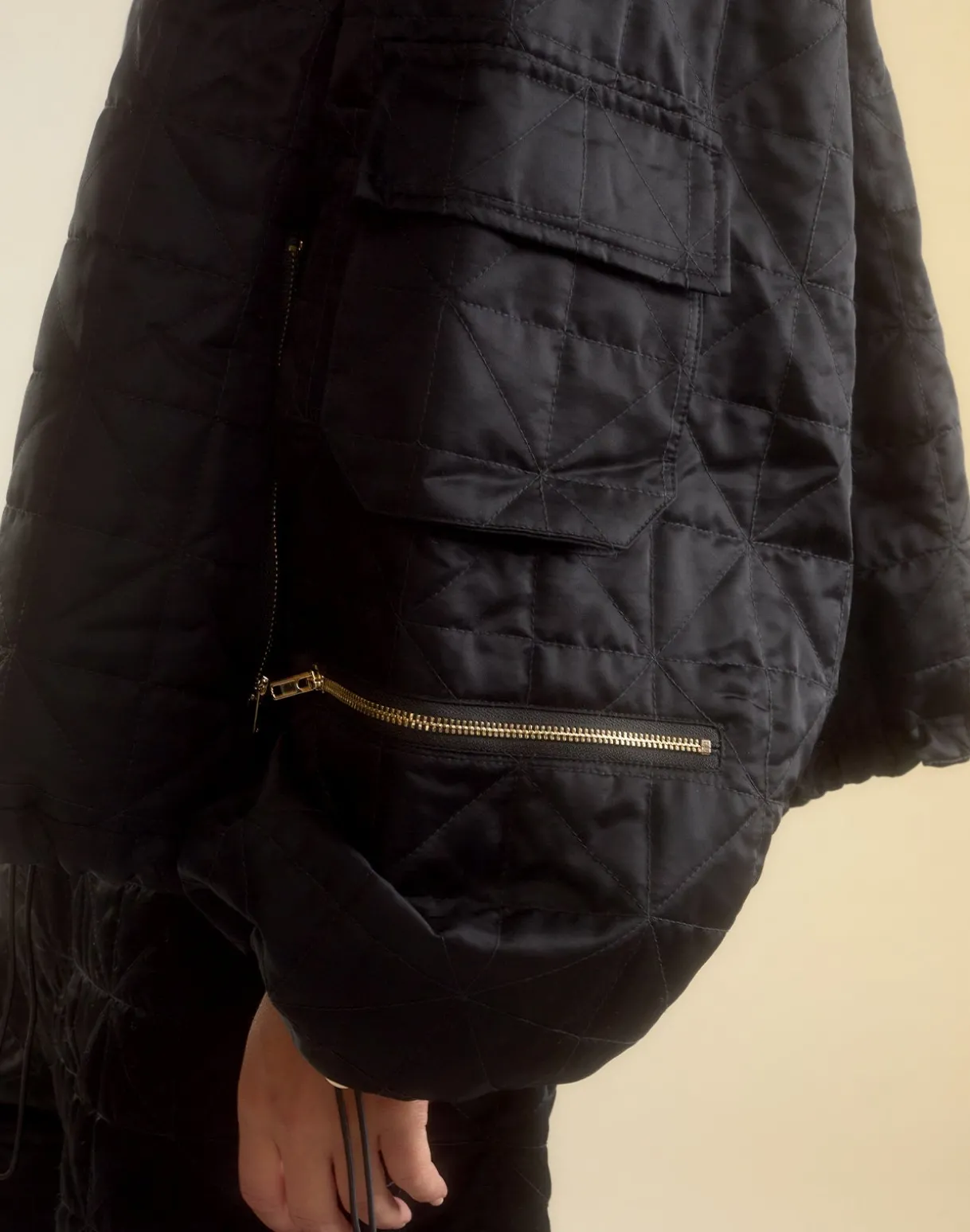 Downtown Quilted Bomber Jacket