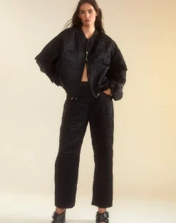 Downtown Quilted Bomber Jacket