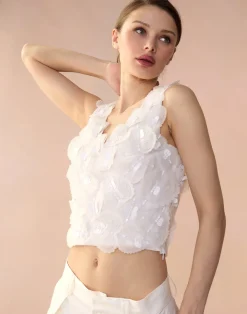 Elle Embellished Hearts Top