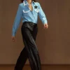 Embossed Leather Pants