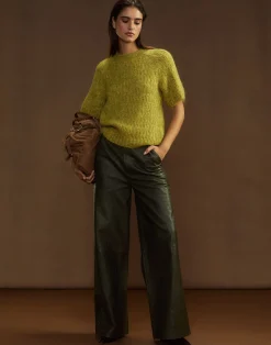 Embossed Leather Pants