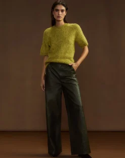 Embossed Leather Pants