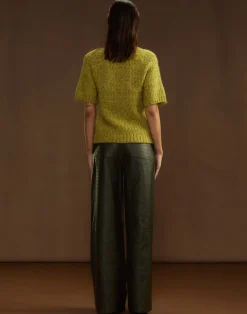 Embossed Leather Pants