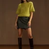 Embossed Leather Skirt
