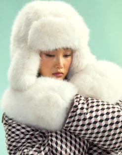 Faux Fur Oversized Mittens