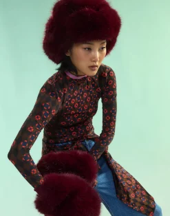 Faux Fur Oversized Mittens